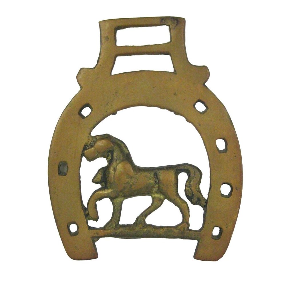 Horseshoe Wall Plaque Western Decor Horse Size 3.75 inch  Metal Vintage